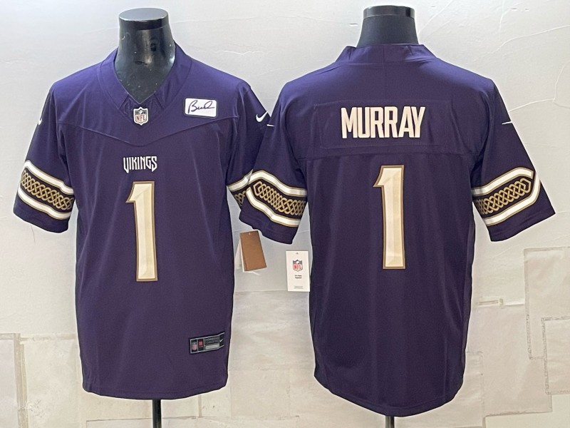 Men 2026 Minnesota Vikings #1 Murray purple Nike Limited NFL Jersey 100601